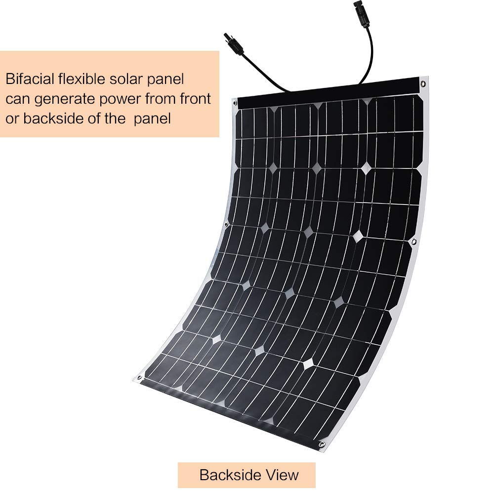 Winnewsun Flexible Solar Panel Bifacial Flexible Solar Panel 100W New Generation High Efficiency Solar Panel New Technology Solar Panel