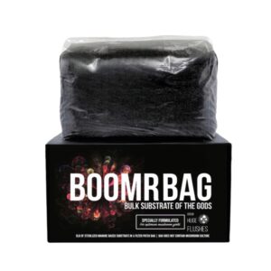 north spore 'boomr bag' (5 lbs) sterile manure-based bulk mushroom substrate | premium horse manure blend | grow bigger flushes w/ maximum yield formula | handmade by expert mycologists in maine, usa