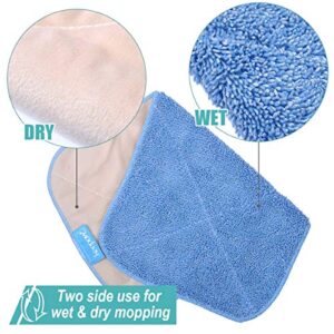 KEEPOW Microfiber Mop Cloth Refills Compatible with MR.SIGA Professional Microfiber Mop, Double Side use, Wet & Dry Mopping, Pack of 5