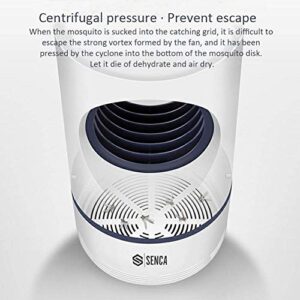 SENCA Electric Indoor Mosquito Trap, Mosquito Killer Lamp with USB Power Supply and Adapter, Suction Fan, No Zapper, Child Safe