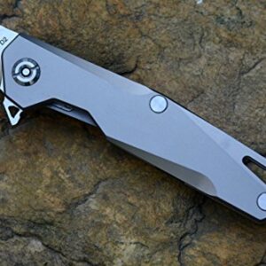 Twosun TS21 Pocket Knife D2 Blade Titanium Handle Drop Point Razor sharp