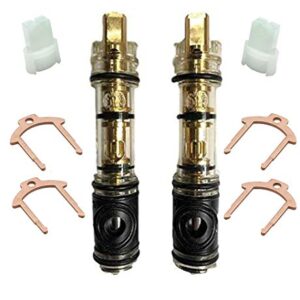 1225 1225B Dual-Seal Cartridge Replacement Kit (2 Pack) Compatible with Moen Single Handle Faucets/Showers, Brass Internal Shaft