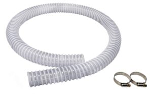 sealproof 1.25 x 59 inch pool filter pump connection hose for 1-1/4 (32mm) intex systems and above ground pools, premium quality kinkproof pvc, made in usa | includes 2 hose clamps