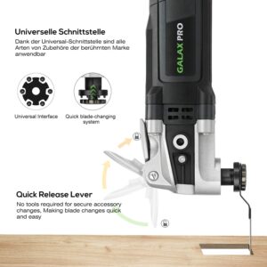 GALAX PRO 3.5A 6 Variable Speed Oscillating Multi Tool Kit with Quick Clamp System Change and 30pcs Accessories, Oscillating Angle:4° for Cutting, Sanding, Grinding