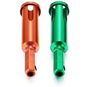 2 Pieces Wire Twisting Tools, Wire Stripper and Twister, Wire Terminals Power Tools for Stripping and Twisting Wire Cable, both Manual and Electric (Green and Orange)