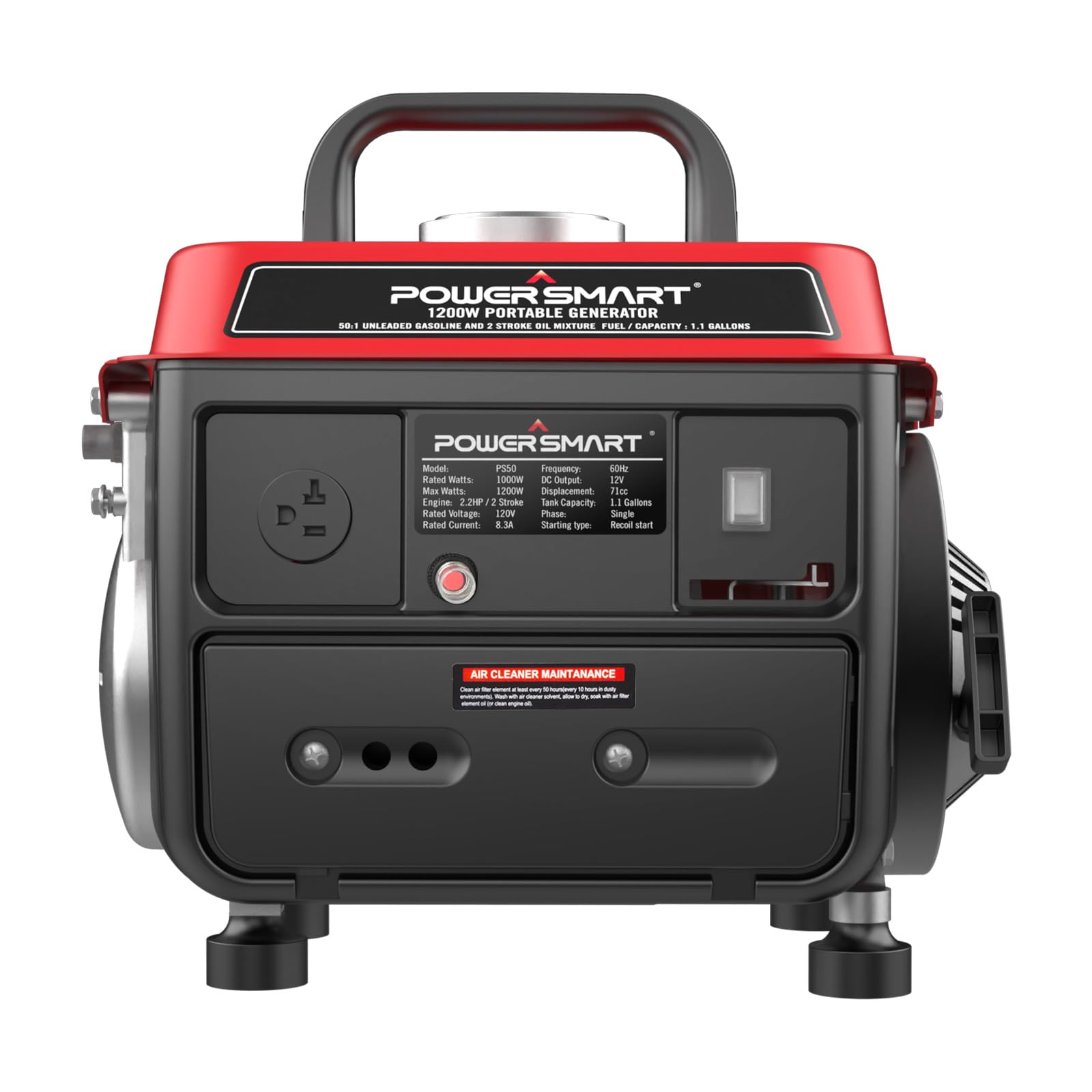 PowerSmart 1200W Portable Generator, Small Generator for Camping Outdoor, Ultralight, EPA & CARB Compliant