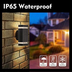 LMP LED Square Up and Down Lights Outdoor Wall Light，Body in Aluminum Waterproof Outdoor Wall Lamps，3000k 5W with Certificate ETL 1 Pack