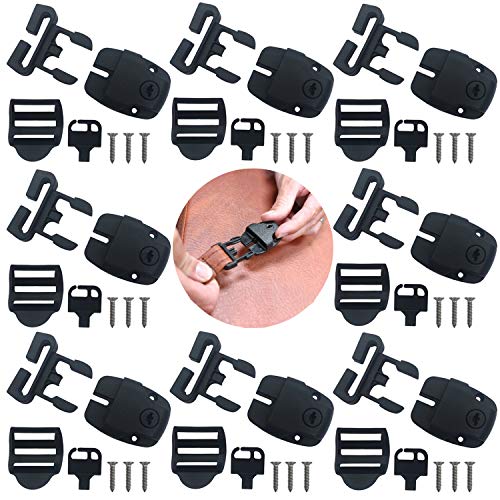 8 Set Hot Tub Cover Clips Replacement Latch Repair Kit Have Slot, Latches Clip Lock with Keys and Hardwares (8 Pack)