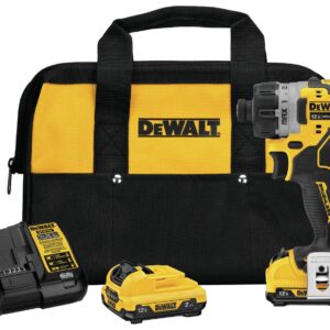 DEWALT XTREME 12V MAX* Cordless Screwdriver, 1/4-Inch, 2-Ah Batteries (DCF601F2)