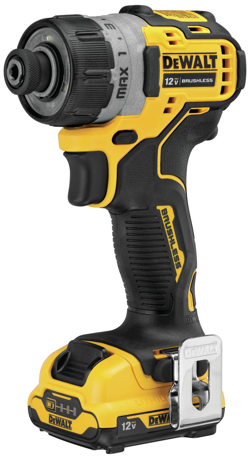 DEWALT XTREME 12V MAX* Cordless Screwdriver, 1/4-Inch, 2-Ah Batteries (DCF601F2)