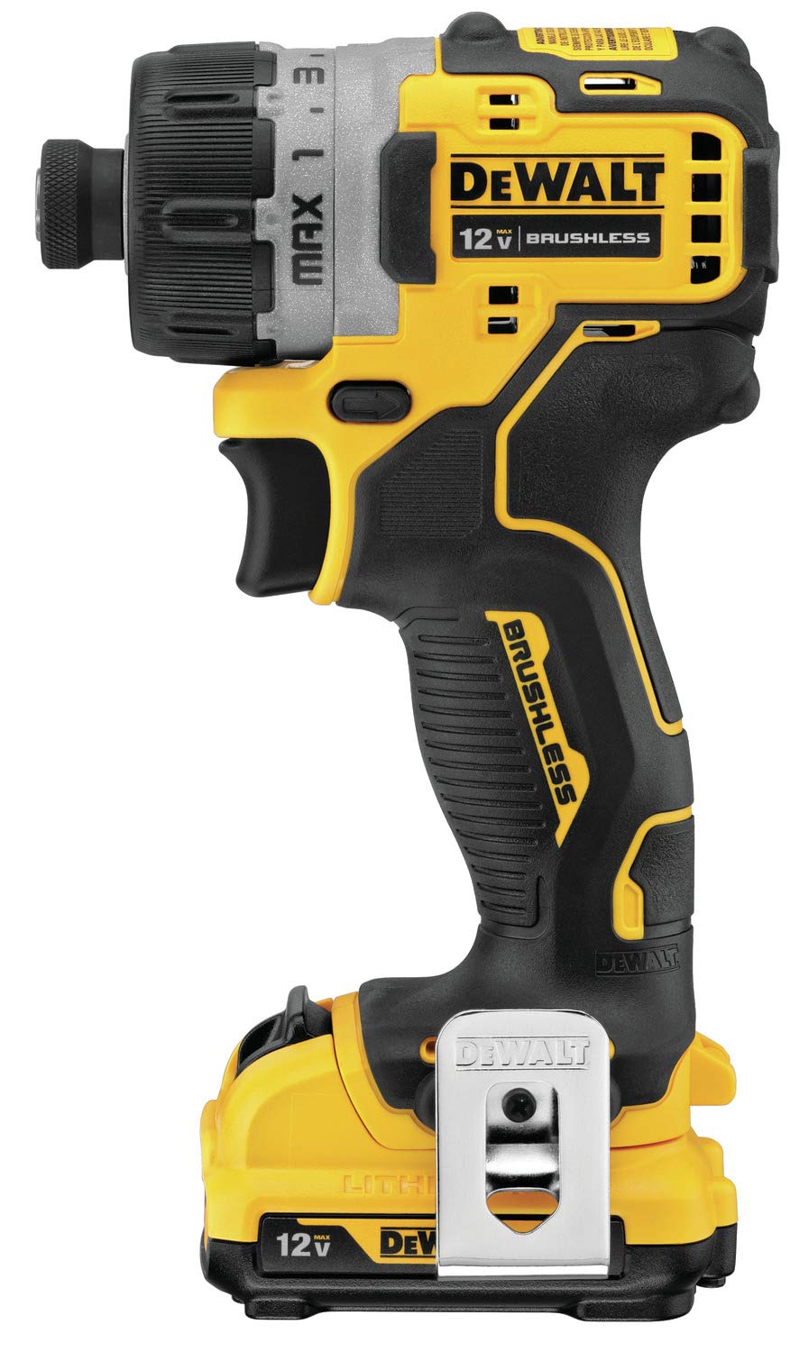 DEWALT XTREME 12V MAX* Cordless Screwdriver, 1/4-Inch, 2-Ah Batteries (DCF601F2)