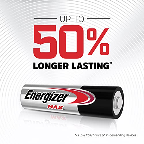 Energizer AA Batteries Double A Max Alkaline Battery, 24 Count