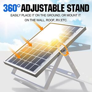 SOLPERK 10W Solar Panel，12V Solar Panel Charger Kit+8A Controller，Suitable for Automotive, Motorcycle, Boat, ATV, Marine, RV, Trailer, Powersports, Snowmobile etc. Various 12V Batteries. (10W Solar)