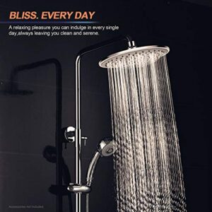 WarmSpray Rain Shower Head High Pressure with 9 Inch Thin Chrome Large Coverage Rainfall Spray Shower Relaxation