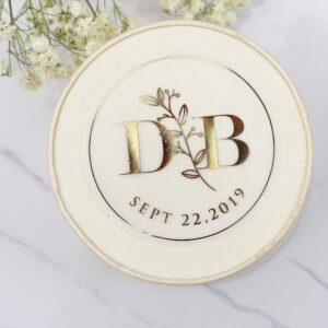 Wedding Stickers for Favors, Rose Gold, Gold, Silver Wedding Labels, Custom Wedding Labels, Personalized Envelope Seals, Transparent, Glossy