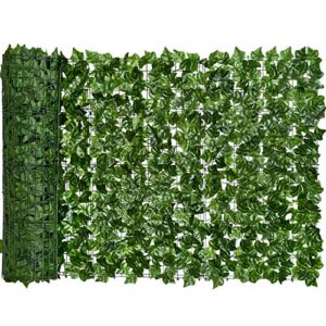dearhouse 118x39.4in artificial ivy privacy fence wall screen, artificial hedges fence and faux ivy vine leaf decoration for outdoor garden decor