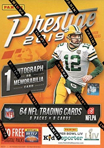 2019 Panini Prestige NFL Football BLASTER box (64 cards incl. ONE Memorabilia or Autograph card)