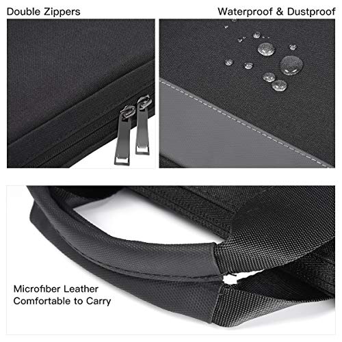 15.6 Inch Laptop Sleeve Bag, Men Women TSA Laptop Case with Organizer for HP Envy/Victus 15.6, Lenovo Ideapad 3 15.6, Acer Aspire/Nitro 5 15.6, Dell Inspiron 15, ASUS Chromebook 15, MSI 15 Case, Black