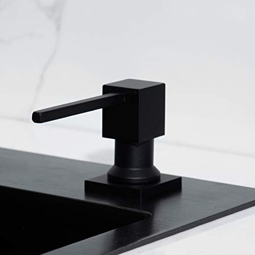 Kitchen Sink Soap Dispenser,Matte Black Oil Rubbed Bronze Built in Pump Kitchen Sink Dish Soap Dispense-c