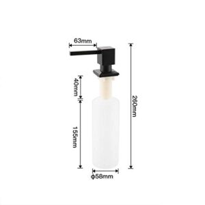 Kitchen Sink Soap Dispenser,Matte Black Oil Rubbed Bronze Built in Pump Kitchen Sink Dish Soap Dispense-c