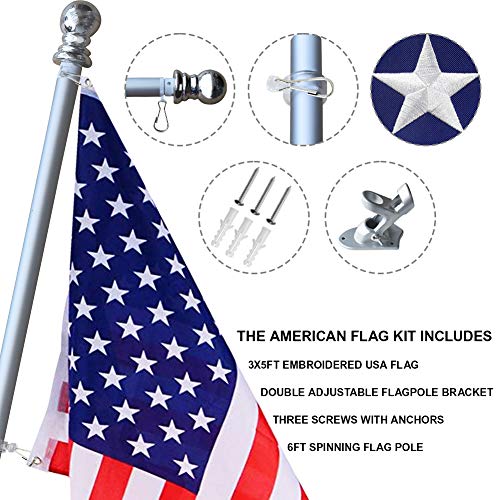 Vedouci USA 3x5 Outddor, 6FT American Flag Kit