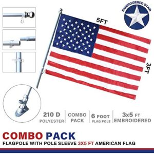 Vedouci USA 3x5 Outddor, 6FT American Flag Kit