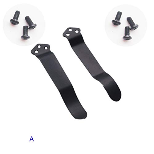 SICODA 2 pcs Deep Carry Pocket Clips for Folding Knives,Kydex Waist Clip,Folding Knife Back Clips (A)