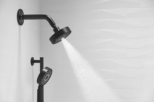 KOHLER Purist® 1.75 gpm multifunction showerhead with Katalyst® air-induction technology, 3 function spray, showerhead, K-22170-G-BL, Matte Black, Matte Black Showerhead