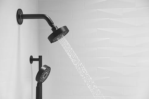 KOHLER Purist® 1.75 gpm multifunction showerhead with Katalyst® air-induction technology, 3 function spray, showerhead, K-22170-G-BL, Matte Black, Matte Black Showerhead