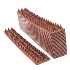 cooes bird spikes defender fence spikes effective plastic anti-theft-climb strips, 20 feet