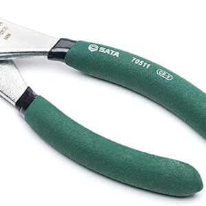 SATA 6-Inch Slip-Joint Pliers, Chrome Vanadium Steel Body, with Green Handles and Rivet Joint Assembly - ST70511ST