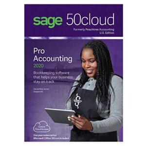 sage software sage 50cloud pro accounting 2020 u.s. one year subscription