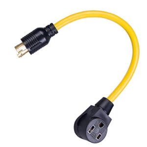 yodotek 1.5ft nema l14-30p to 6-50r,generator power cord to 50 amp welder adapter, 4 prong to 3 wire 125/250v
