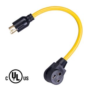 yodotek 1.5FT NEMA L14-30P to 6-50R,Generator Power Cord to 50 Amp Welder Adapter, 4 Prong to 3 Wire 125/250v