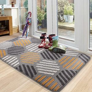 color g indoor door mat,super absorbent rugs for entryway front door mat, non slip washable resist dirt entry rug 24"x36"