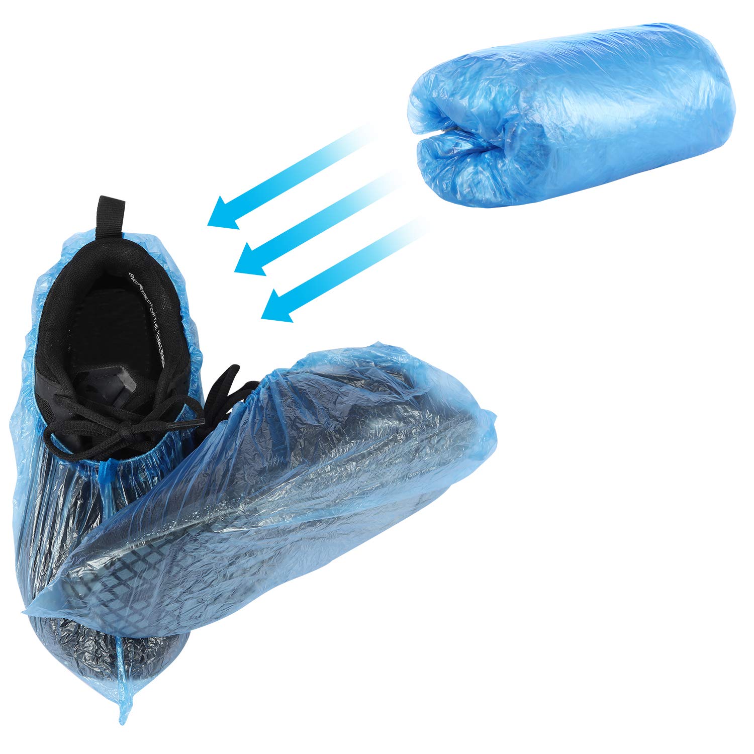 Disposable Boot and Shoe Covers for Floor, Carpet, Shoe Protectors, Durable Non-Slip (Blue, 400)