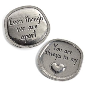 crosby & taylor you are always in my heart handmade american pewter inspirational sentiment coin