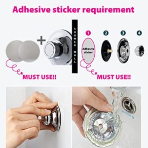 Bath Beyond Shower Head Holder - Flexible Shower Head Holder Adjustable Vacuum Suction Cup Shower Head Wall Mount Holder for Hand Held Shower Head (Adhesive Sticker Provided) (Chrome)