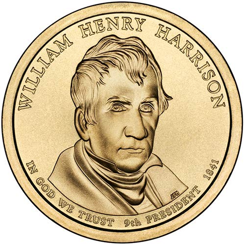 2009 P Position A Satin Finish William Henry Harrison Presidential Dollar Choice Uncirculated US Mint