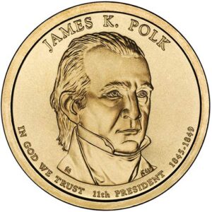 2009 p position b satin finish james k. polk presidential dollar choice uncirculated us mint