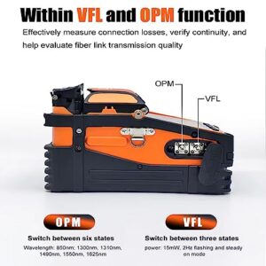 D YEDEMC SM&MM Automatic Intelligent Optical Fiber Fusion Splicer Optical Fiber Welding Splicing MachineIntegrate Visual Fault Locator and Optical Power Meter (Ai-9) & Fiber Cleaver Kit