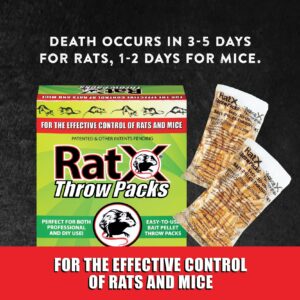 RatX Throw Packs- for All Species of Rats and Mice Safe Around Pets