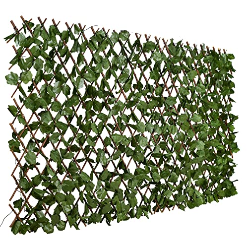 DearHouse Fence Privacy Screen for Balcony Patio Outdoor,Decorative Faux Ivy Fencing Panel,Artificial Hedges (Single Sided Leaves)