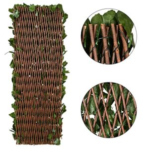 DearHouse Fence Privacy Screen for Balcony Patio Outdoor,Decorative Faux Ivy Fencing Panel,Artificial Hedges (Single Sided Leaves)