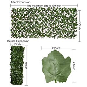 DearHouse Fence Privacy Screen for Balcony Patio Outdoor,Decorative Faux Ivy Fencing Panel,Artificial Hedges (Single Sided Leaves)