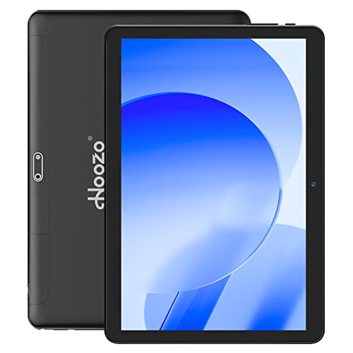 Hoozo Android Tablet 10 Inch, WiFi Tablet with 32GB Storage, 8MP Camera, 6000mAH Battery, WiFi, Bluetooth, HD IPS Screen Tabletas PC - Black