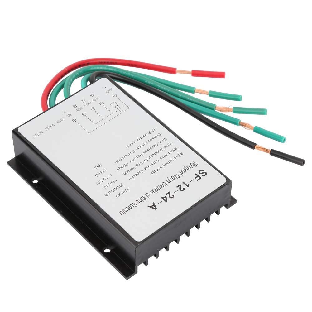 SF-12-24-A Wind Turbine Controller, 12V/24V 300W/600W Waterproof Wind Turbine Generator Controller Regulator