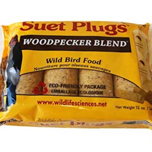 Wildlife Sciences Suet Plugs Variety 16 Pack, 4 Wrapped 4 Packs 12 Ounces Each