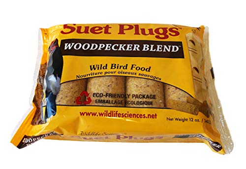 Wildlife Sciences Suet Plugs Variety 16 Pack, 4 Wrapped 4 Packs 12 Ounces Each