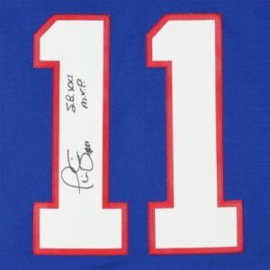 Phil Simms New York Giants Autographed Mitchell & Ness Blue Replica Jersey with "SB XXI MVP" Inscription - Autographed NFL Jerseys